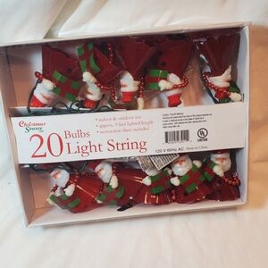 Christmas Source 20 Bulbs String Light Set Indoor Outdoor 9 Feet Lighted Length